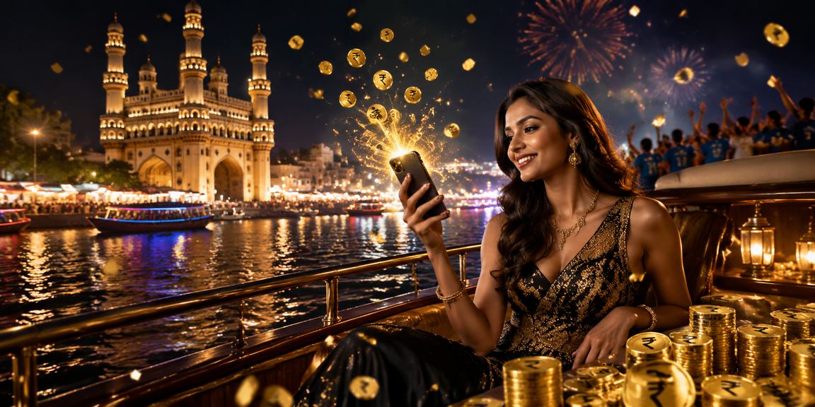 Hyderabad user enjoying live casino betting with mobile payment